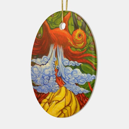 Vogel van het paradijs keramisch ornament (Links)