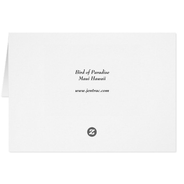 Vogel van het Paradijs - Maui Hawaii (Achterkant Horizontaal)