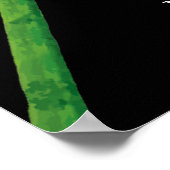 Vogel van het paradijs op Black Wedding Welcome Poster (Hoek)