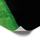 Vogel van het paradijs op Black Wedding Welcome Poster (Hoek)