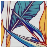 Vogel van het paradijs patroon stof (Close Up)