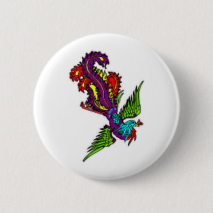 Vogel van het paradijs ronde button 5,7 cm