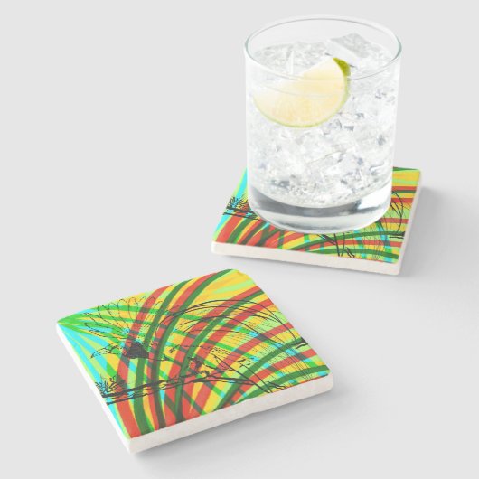 Vogel van het Paradijs Stenen Onderzetter (Zijkant)