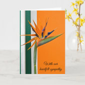 Vogel van het Paradijs sympathie Kaart (Gele Bloem)
