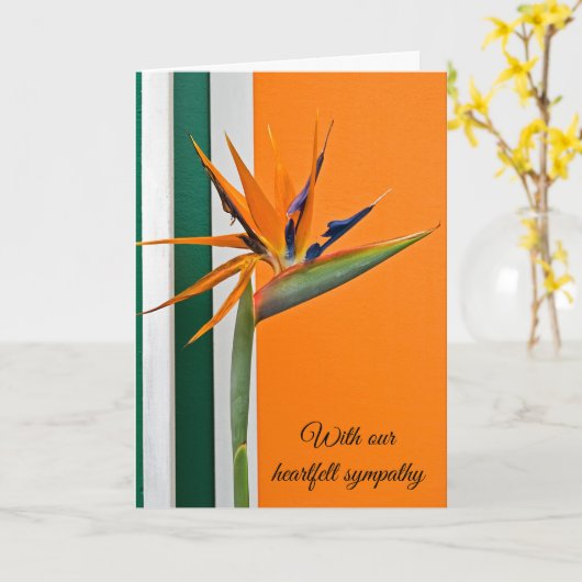 Vogel van het Paradijs sympathie Kaart (Gele Bloem)
