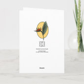 Vogel van het Paradijs Tropische Bloem Botanische Feestdagen Kaart (Achterkant)