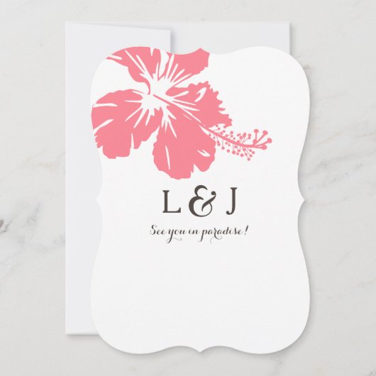 Vogel van het Paradijs Tropische Bloemen Huwelijks Kaart (Achterkant)