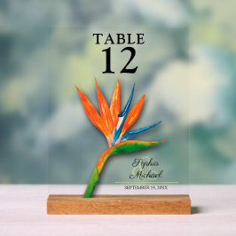 Vogel van het paradijselijk weddenschapsnummer acryl bord