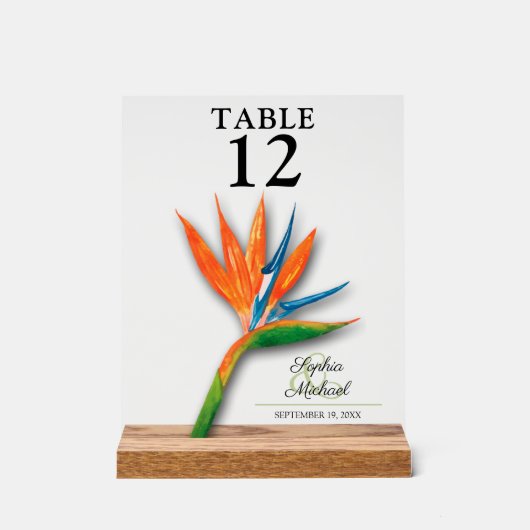 Vogel van het paradijselijk weddenschapsnummer acryl bord (Voorkant)