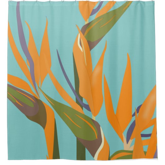 Vogel van het Paradijsgordijn Douchegordijn (Voorkant)