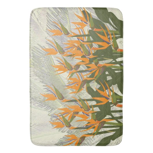 Vogel van het Paradise Bathmat Badmat (Voorkant Verticaal)