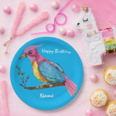 Vogel van het Paradise Birthday Celebration Papieren Bordje (Feest)