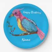 Vogel van het Paradise Birthday Celebration Papieren Bordje (Voorkant)