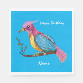 Vogel van het Paradise Birthday Celebration Servet (Voorkant)
