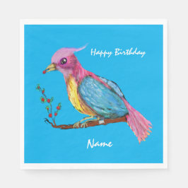 Vogel van het Paradise Birthday Celebration Servet