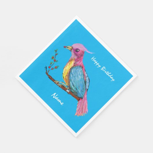Vogel van het Paradise Birthday Celebration Servet (Hoek)