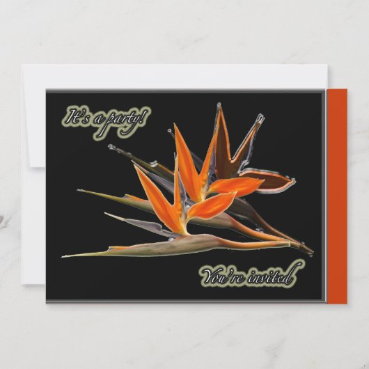 Vogel van het Paradise Floral Party Kaart (Voorkant)