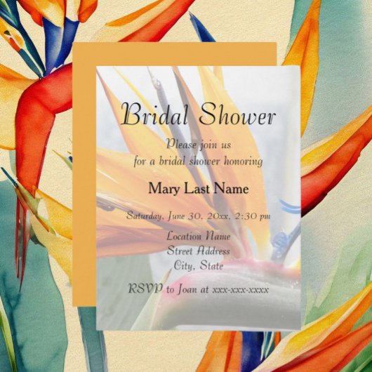 Vogel van het Paradise Floral Vrijgezellenfeest Kaart