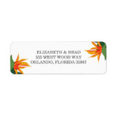 Vogel van het Paradise Tropical Beach Wedding Etiket (Voorkant)