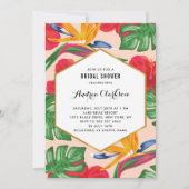 Vogel van het Paradise Tropical Bridal Shower Invi Kaart (Voorkant)