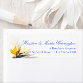 Vogel van het Paradise Tropical Skinny Address Lab Etiket (Insitu)