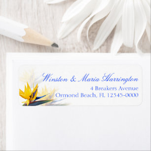 Vogel van het Paradise Tropical Skinny Address Lab Etiket