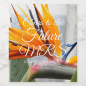 Vogel van het Plant Paradise - Gepersonaliseerd Vr Wijn Etiket (Enkel label)