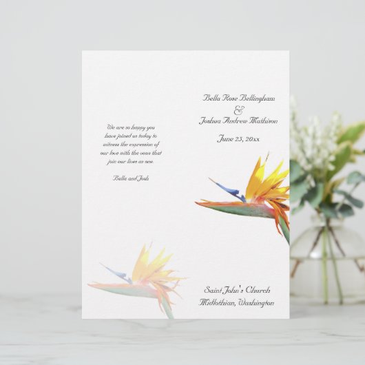 Vogel van het programma voor paradijs-bruiloft (Staand voorkant)