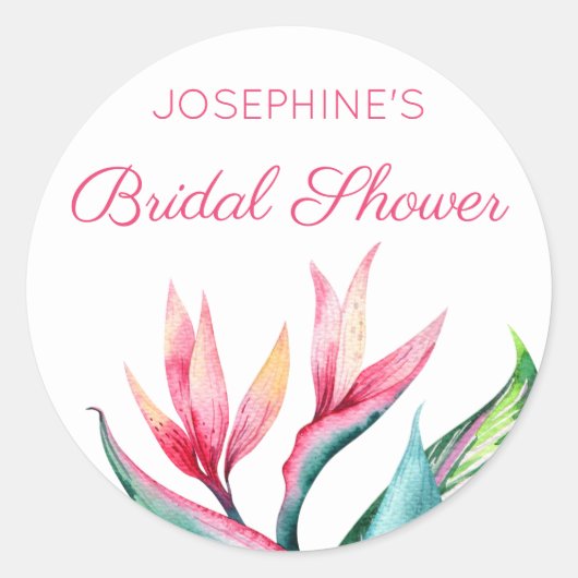 Vogel van het Vrijgezellenfeest van de Tropische W Ronde Sticker (Voorkant)