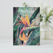 Vogel van Paradijs Bedankkaart (Staand voorkant)