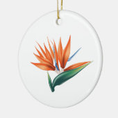 Vogel van paradijs, exotische strelitzia-bloem keramisch ornament (Links)