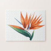 Vogel van paradijs, exotische strelitzia-bloem legpuzzel (Horizontaal)