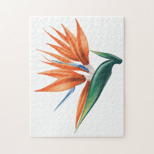 Vogel van paradijs, exotische strelitzia-bloem legpuzzel