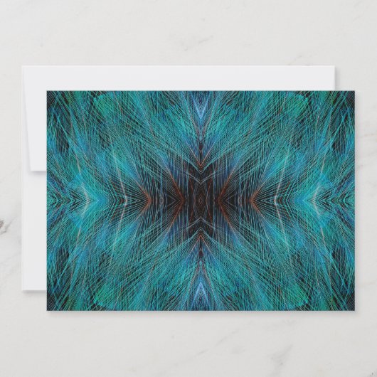 Vogel Van Paradijs Fractale Veerontwerp Bedankkaart (Voorkant)