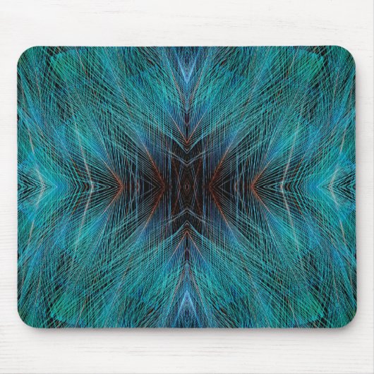 Vogel Van Paradijs Fractale Veerontwerp Muismat (Voorkant)