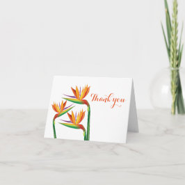 Vogel van Paradijs Tropische Bloemen Bedankkaart