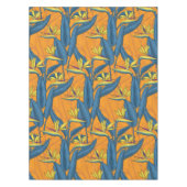 Vogel van paradijse bloemen op sinaasappel tafelkleed (Voorkant)