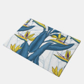 Vogel van paradijse bloemen op wit deurmat (Schuin)