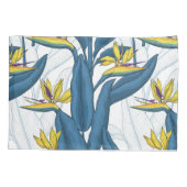 Vogel van paradijse bloemen op wit kussensloop (Achterkant)