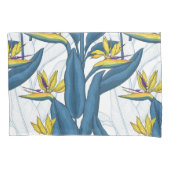 Vogel van paradijse bloemen op wit kussensloop (Voorkant)