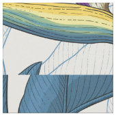 Vogel van paradijse bloemen op wit stof (Close Up)