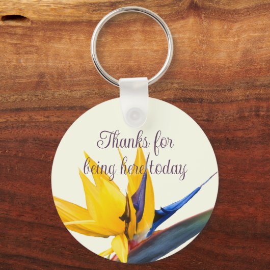 Vogel-van-paradijzen bruiloft voor sleutel sleutelhanger (Voorkant)