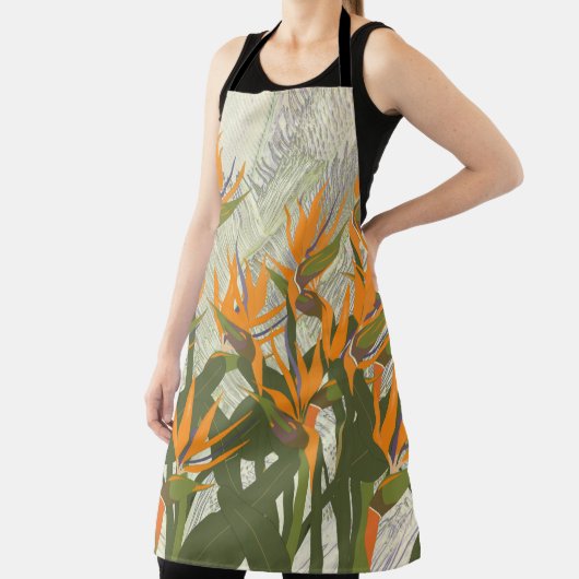 Vogel van Paradise Allover Print Schort (Insitu)