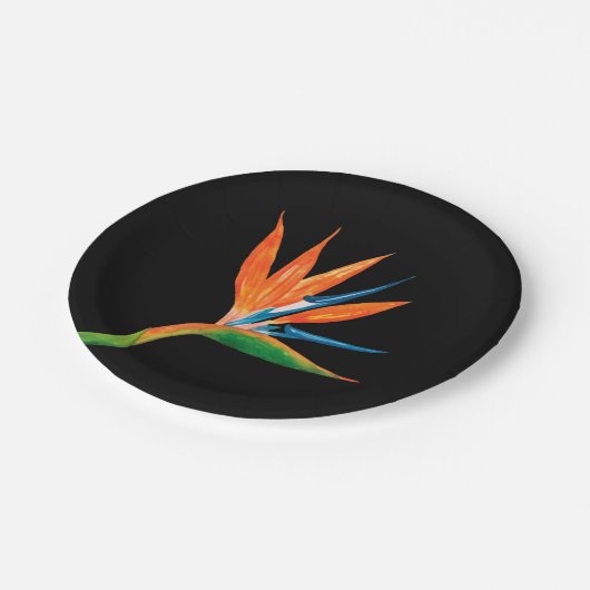 Vogel van Paradise Black Papieren Bordje (Gekanteld)