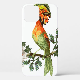 Vogel van Paradise en exotische bloemen op een wit Case-Mate iPhone Case