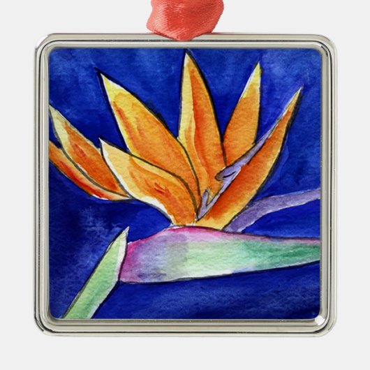 Vogel van Paradise Flower Artwork Ornament Pendant (Voorkant)