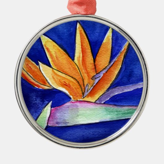 Vogel van Paradise Flower Artwork Ornament Pendant (Voorkant)