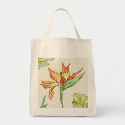 Vogel van Paradise Flower Bag Tote Bag (Voorkant)