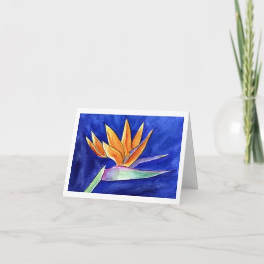 Vogel van Paradise Flower Painting Note-kaarten Kaart (Voorkant)