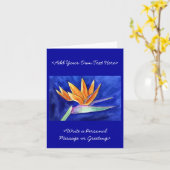 Vogel van Paradise Flower Painting Note-kaarten Kaart (Gele Bloem)